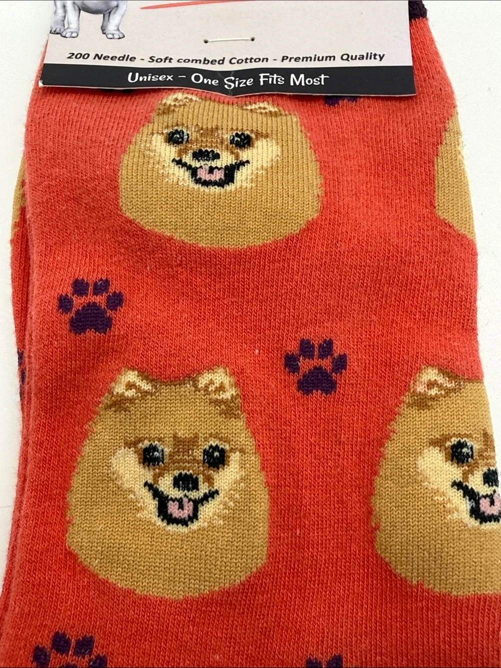 Unisex Sock Daddy Pomeranian Love Socks One Size Fits Most NWT